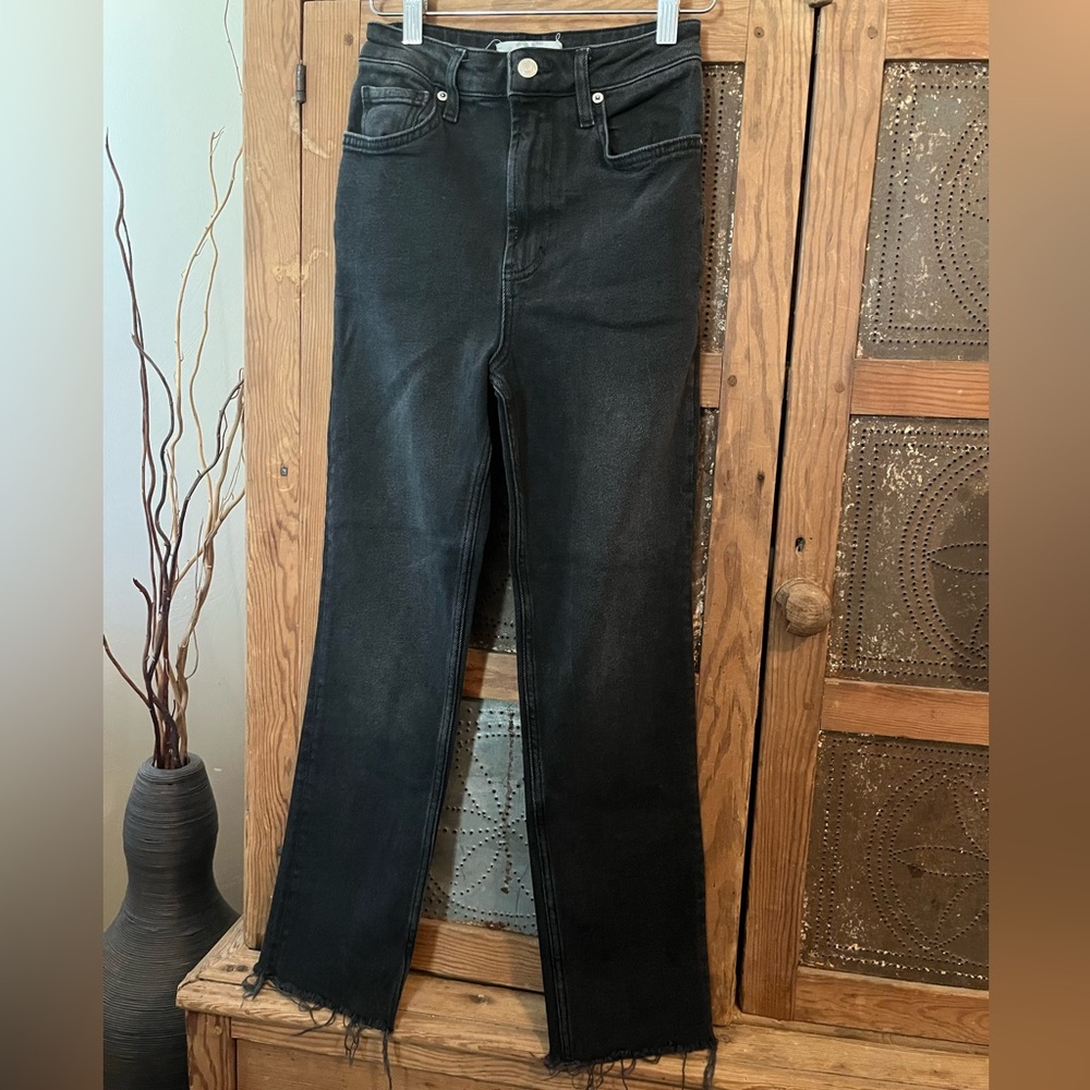 Free People Black Ankle Cropped Pants